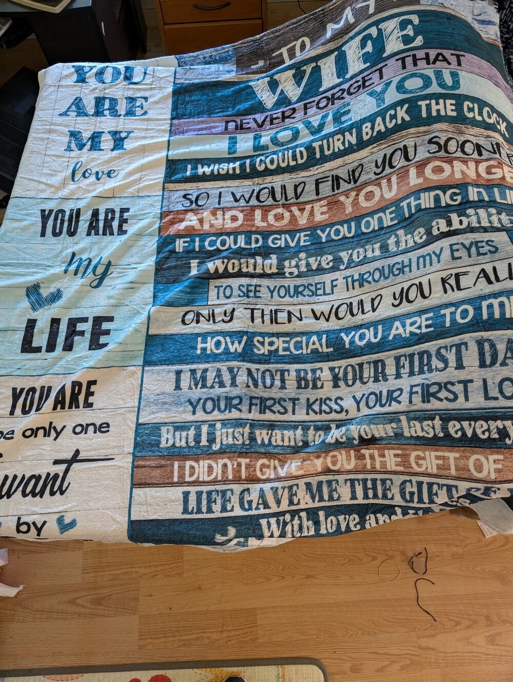 Micro Fleece Throw, Gift To A Wife From Husb